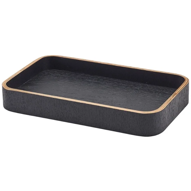 Genware svart träfanerbricka, 23×13,8 cm
