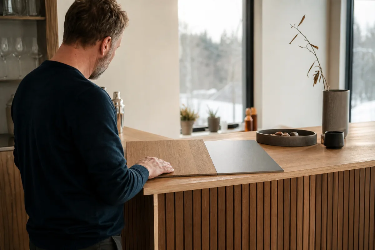 Trä eller laminat – vad håller bäst som barfront?