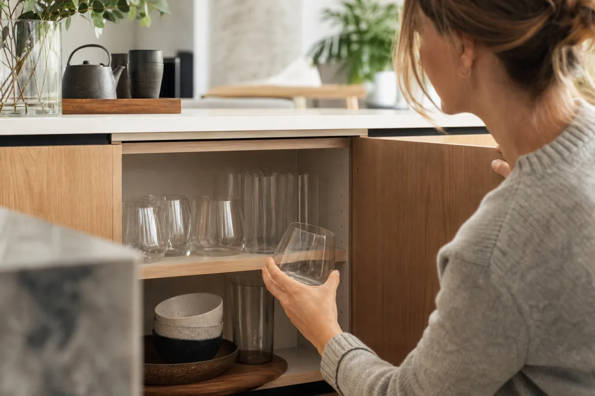 Glas-setet för små kök: vad du ska välja när platsen är slut