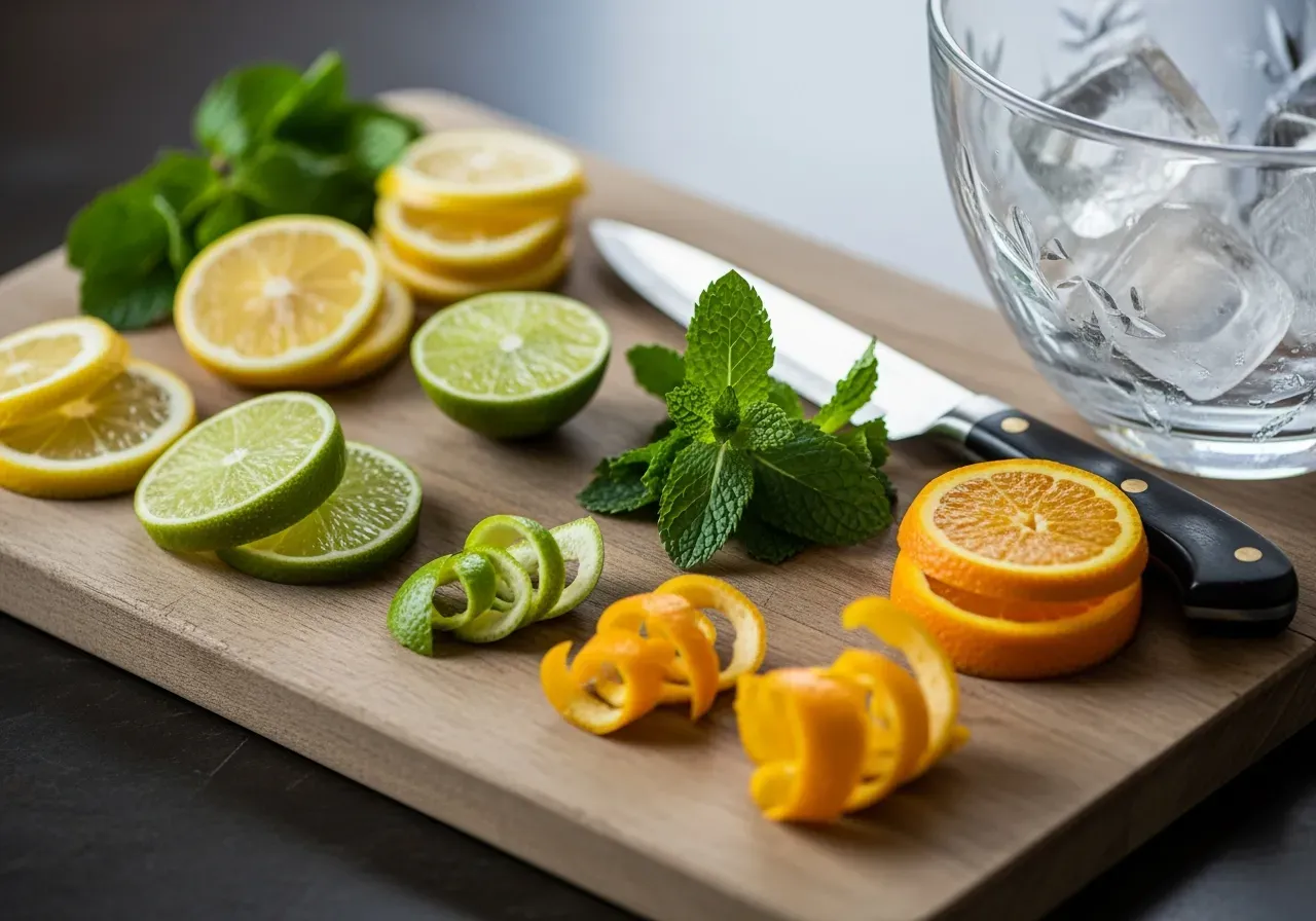 Festliga garnityr till drinkar hemma