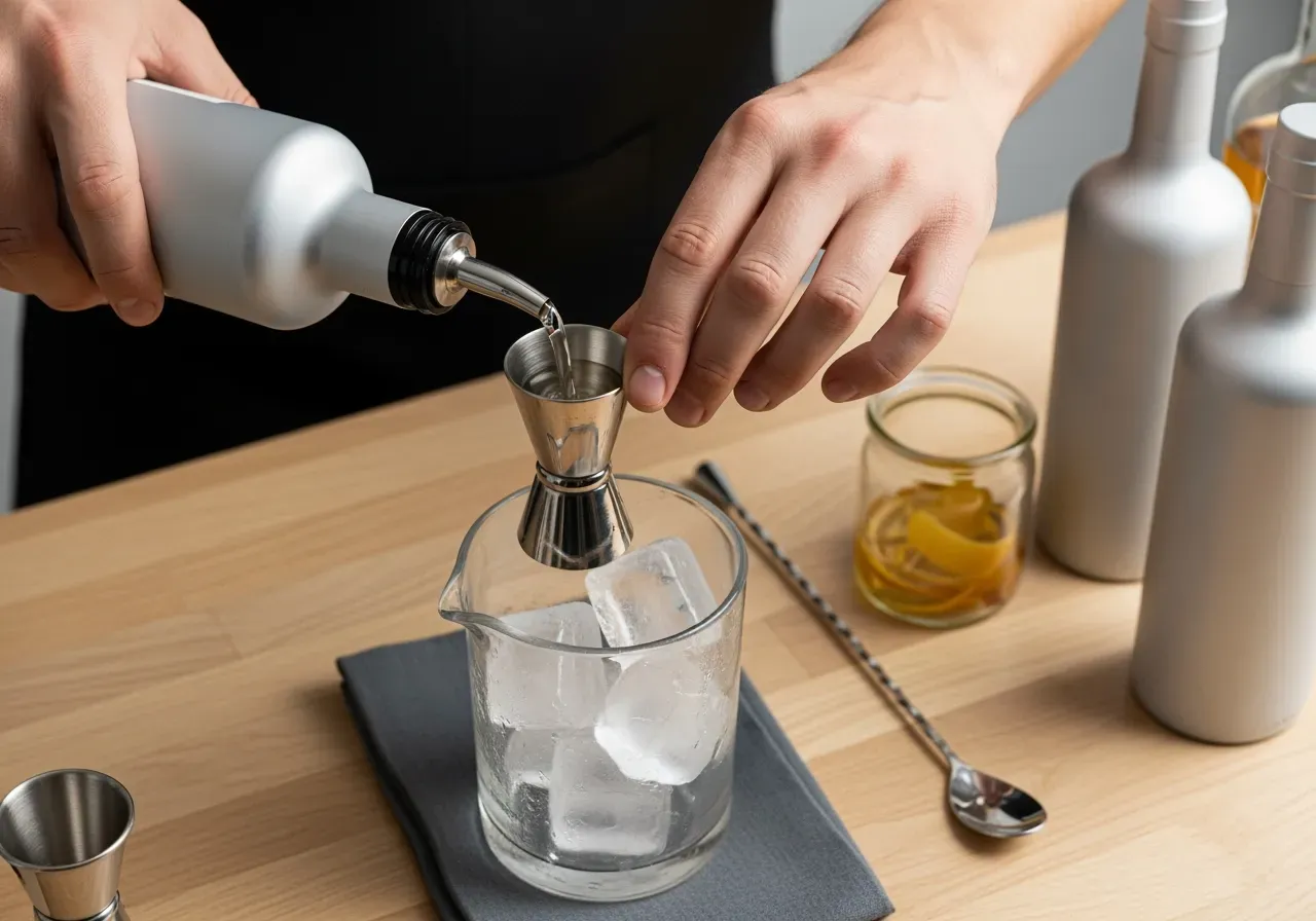 Isskopor isbehållare och ismejsel hemma