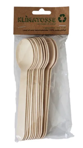 Engångsskär I Trä 14 Cm Pk. Á 12 St. *Klimatförnekare*