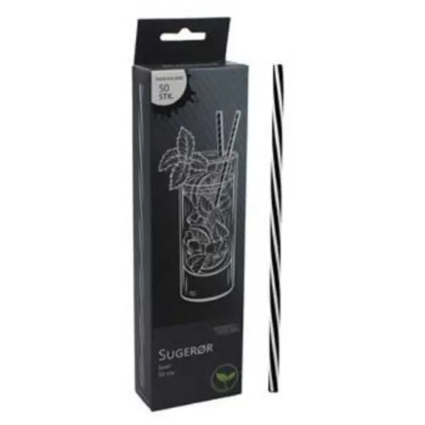 Sugrör Återanvändbar Plast Ø6 Mm 22 Cm. 50 St.