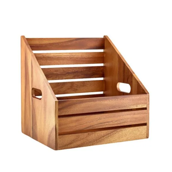 Acacia Träkasse Med Snedvinklad Gn 1/2 Genware