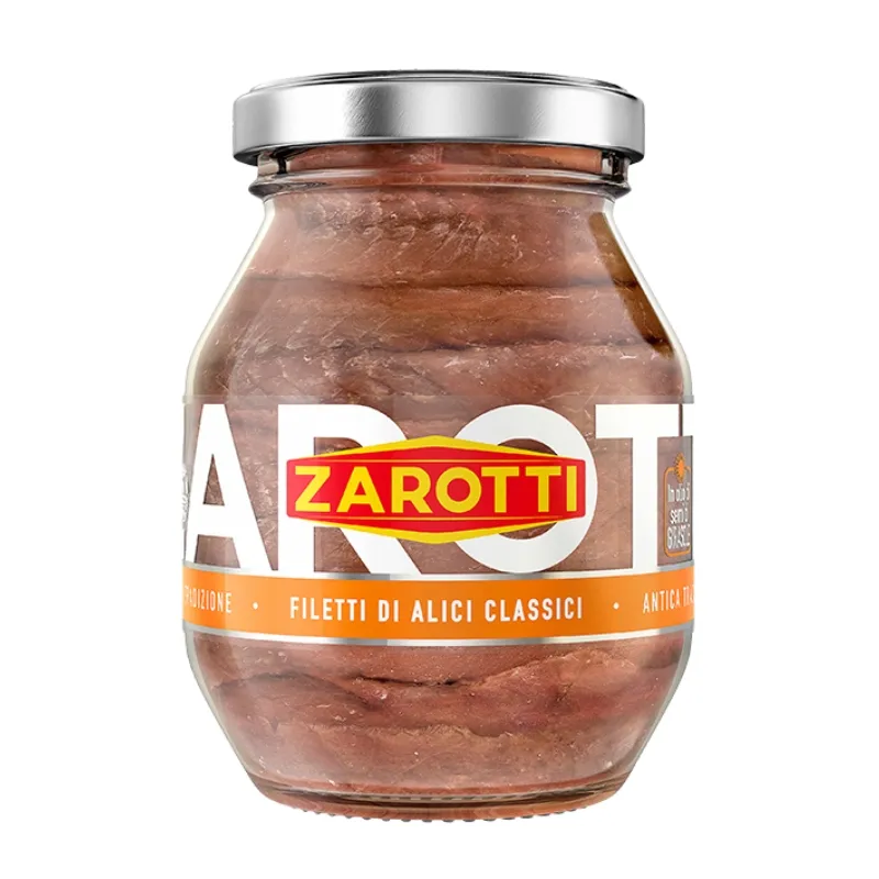 Ansjoser i Solsikkeolie Zarotti 140g (74g)
