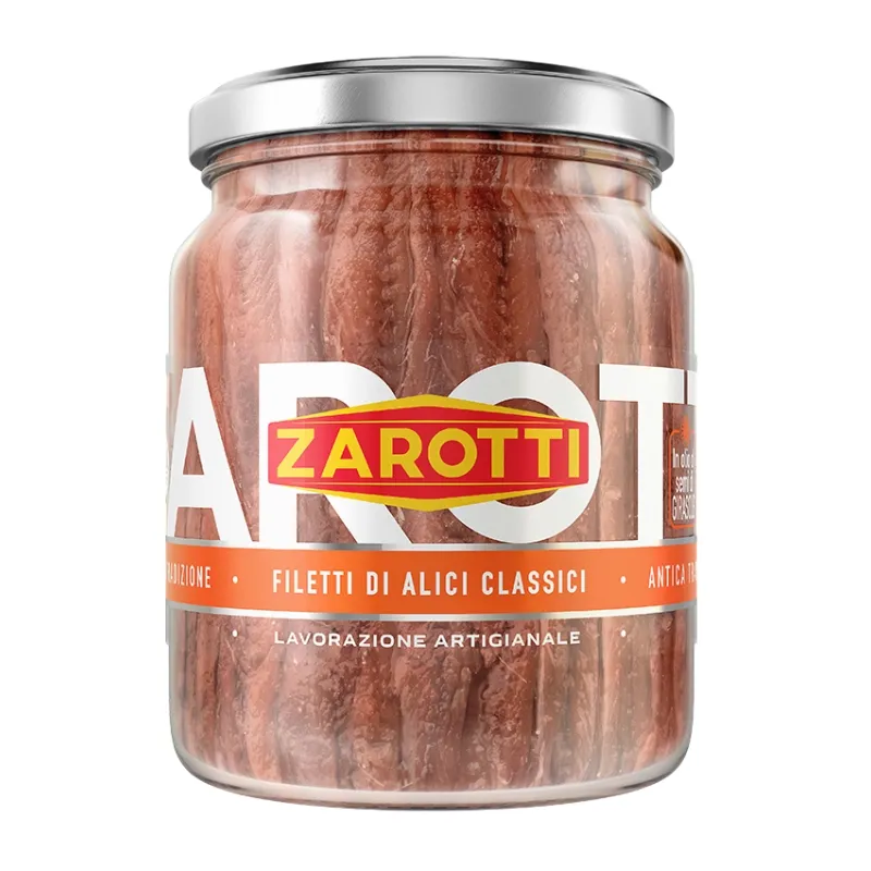 Ansjoser i Solsikkeolie Zarotti 380g (200g)