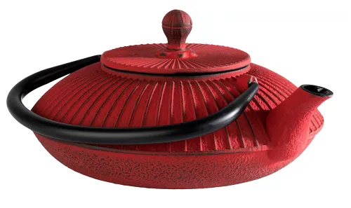 Aps Asia Tekanna, Röd Gjutjärn, 0,8 Ltr.