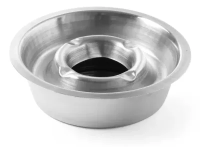 Askfat Med Bottenbricka Rostfritt Stål 140x40 Mm