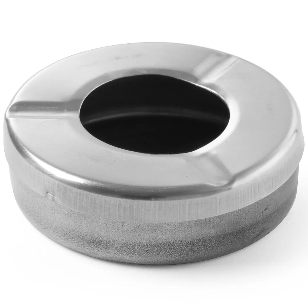 Askfat Med Lock Rostfritt Stål 9x2.8 Cm