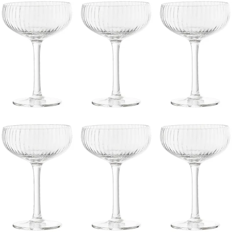 Astrid Champagneglas, Klar, Glas 6 Stk