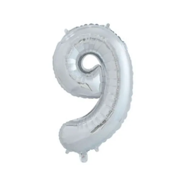 Ballong Nummer "9" 65 Cm.