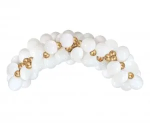 Ballongirlang B&C Vit Och Guld 70 St