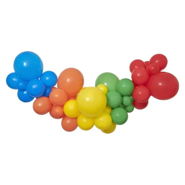 Ballongirlang Gör-det-själv Regnbåge 65 Ballonger + Tejp