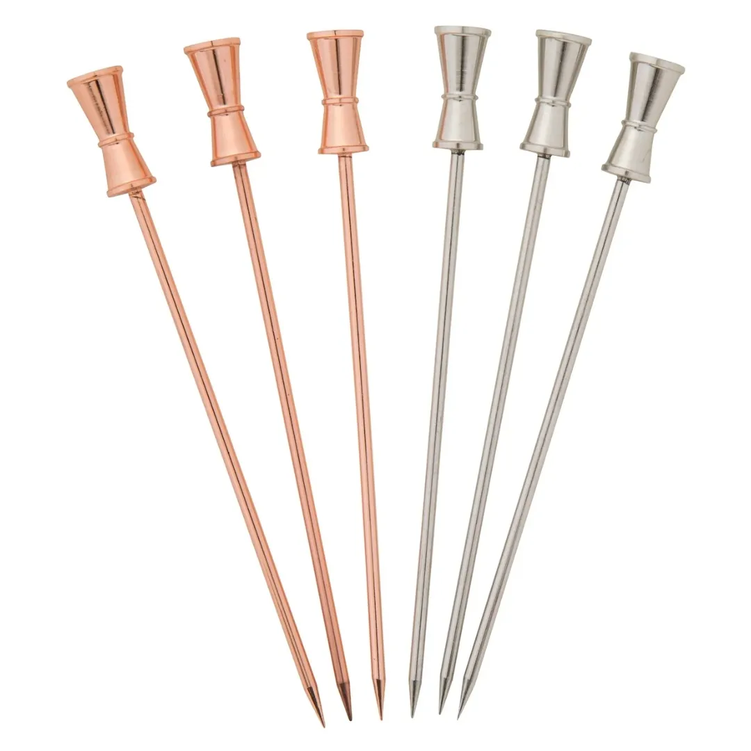Barprofessional Cocktailpicks Stål Jigger - 6 Stk