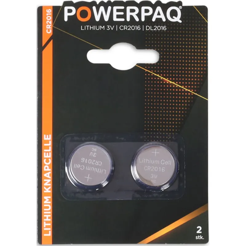 Batterier | Lithium Cr2016 | Powerpaq