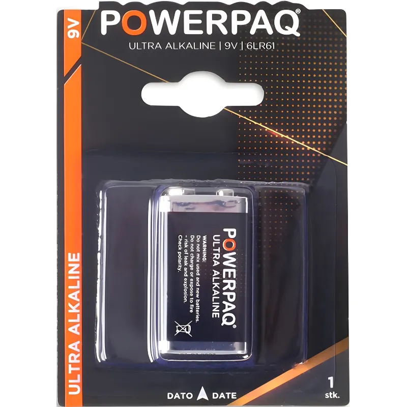 Batterier | Ultra Alkaline 9v | Powerpaq