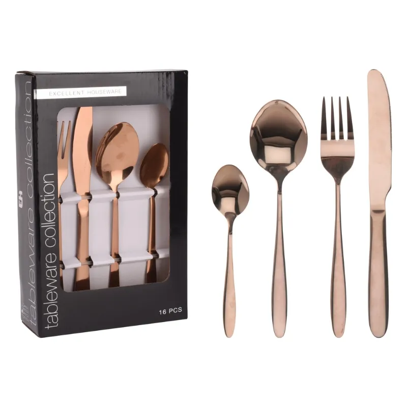 Bestickset 16 Delar Koppar