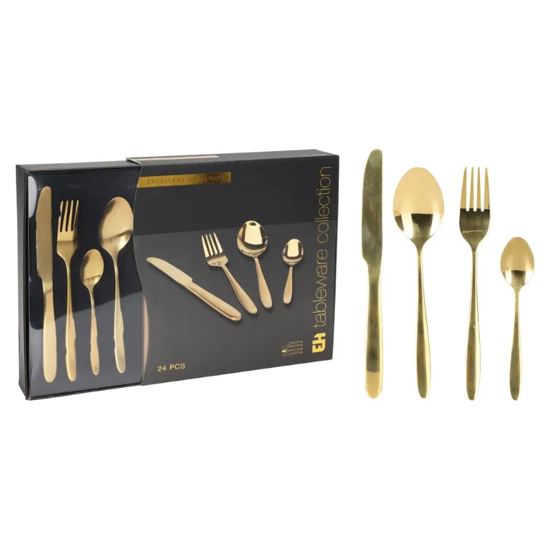 Bestickset 24 Delar Guld