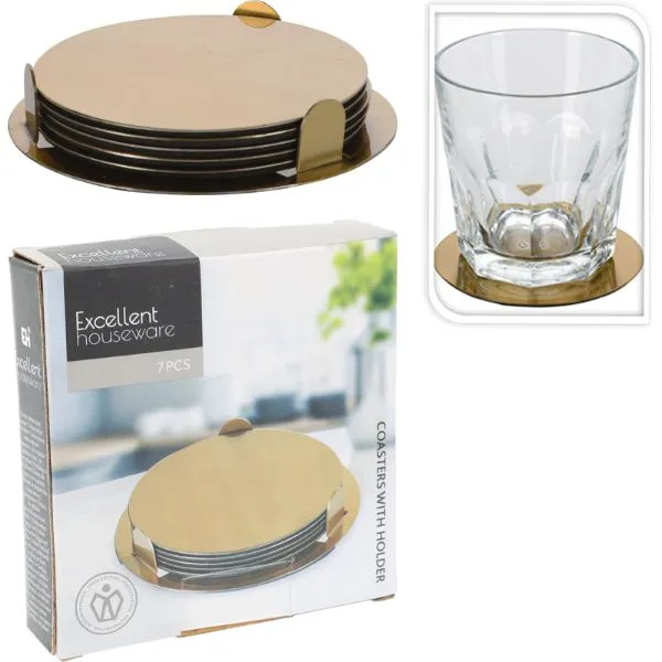 Bordskånersæt 6 Stk i Holder Messing