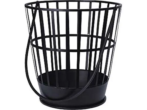 Brandkorg Metall Svart Strl. 38 X 38 X 40 Cm