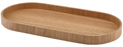 Oval bricka i ljus fanér 35 x 16,5 cm