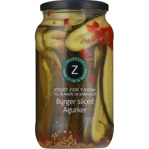 Burger Skivade Gurkor 970g Zelected