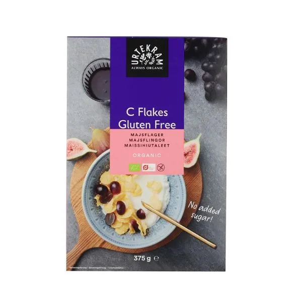 C-flakes, Cornflakes Glutenfri Øko Krt (6x375 G)