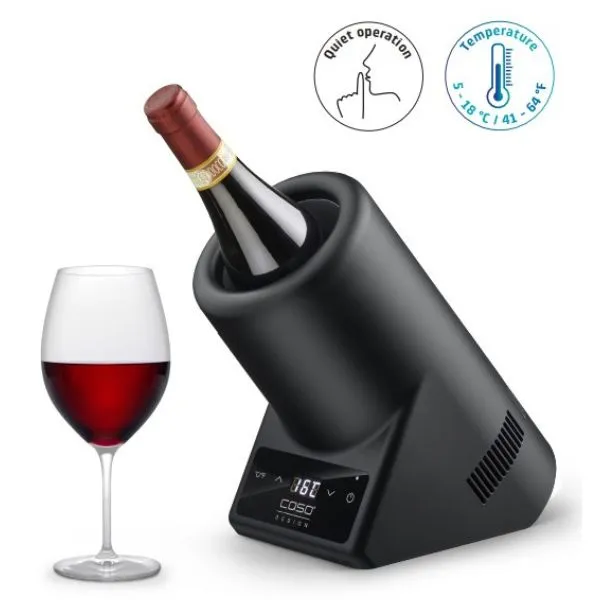 Caso Winecase One Rund Svart Fl Ø9cm