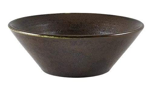 Cinder Sort Konisk Skål 14cm - Terra