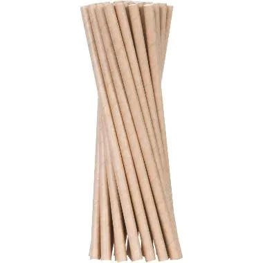 Sugrör Ø6x200 Mm u. Knäck Bionedbrytbar Papper Brun 500 St.