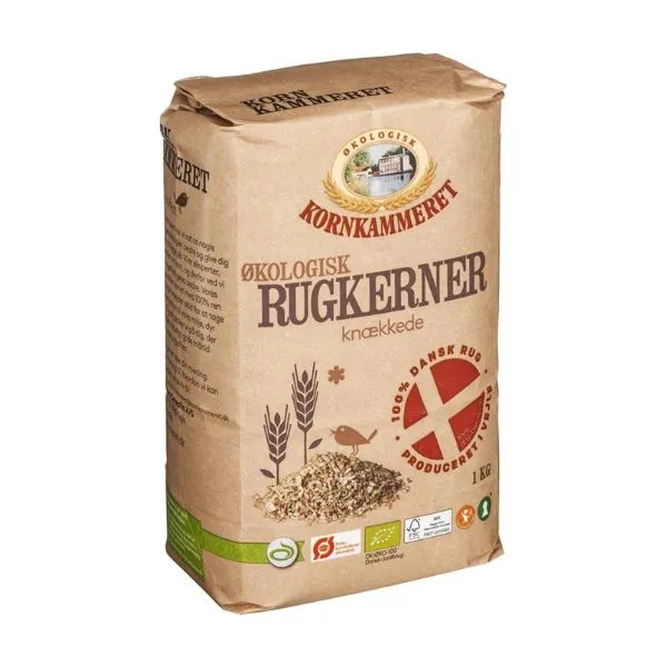 Rågkärnor Knäckta Ekologiskt Kornkammaren 1kg