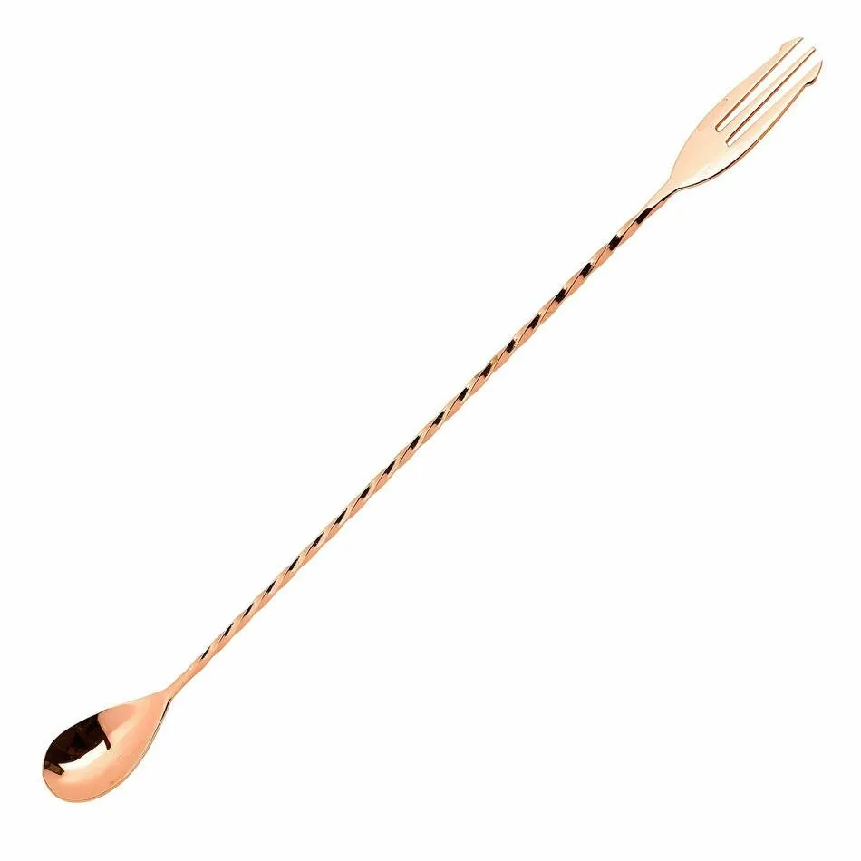 Cocktail Ske Med Fork Kobber - Mezclar
