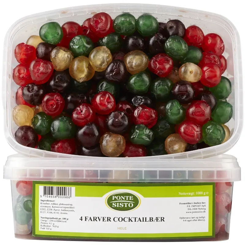 Cocktailbär Hela 4 Färger 1 Kg Pet