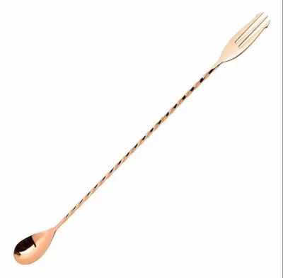 Cocktailsked med gaffel Koppar