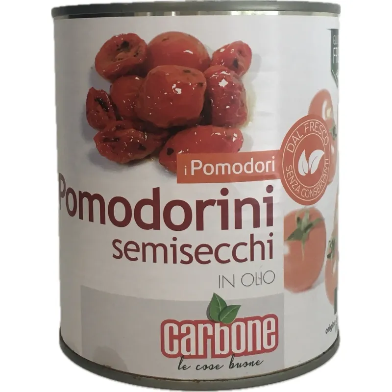 Tomater Semi Torra Körsbär Röda Halva Burk 800 g
