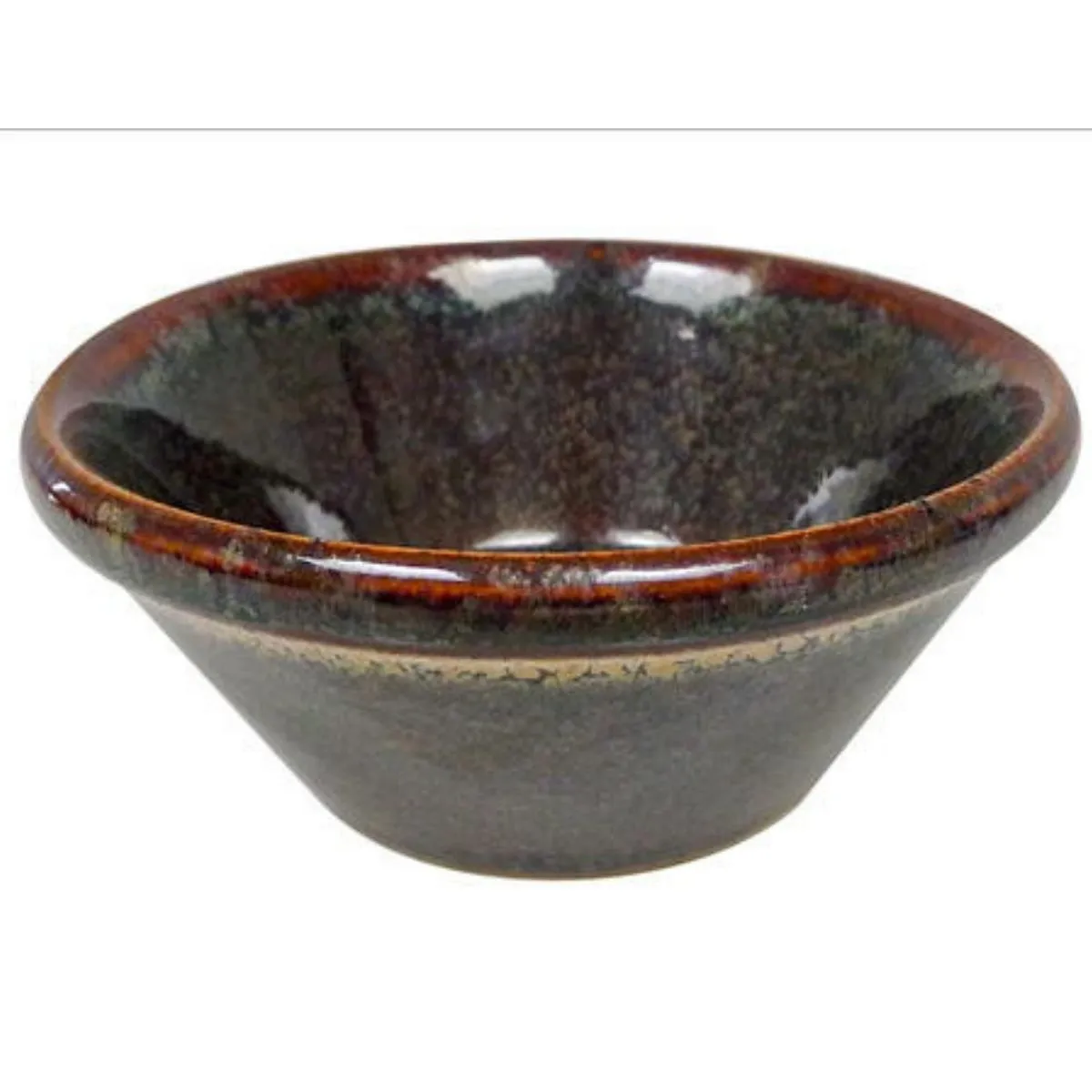 Dippskål Konisk 10 X 4,5 Cm Grön/brun Stengods