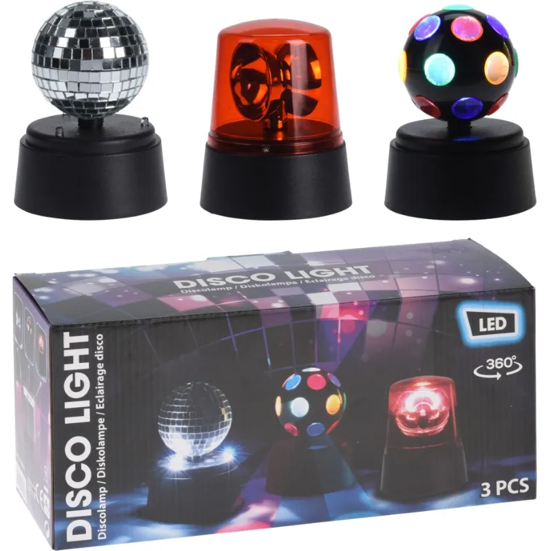 Diskolys Sæt 3 Stk.