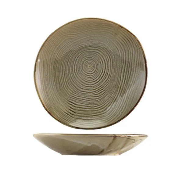 Djup Tallrik / Skål 26cm - Grå Organisk Coupe Terra