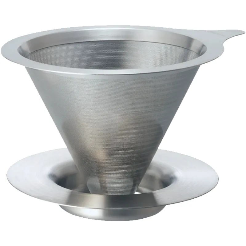 Dubbel Filter Metall Droppare 01 / Silver - Hario