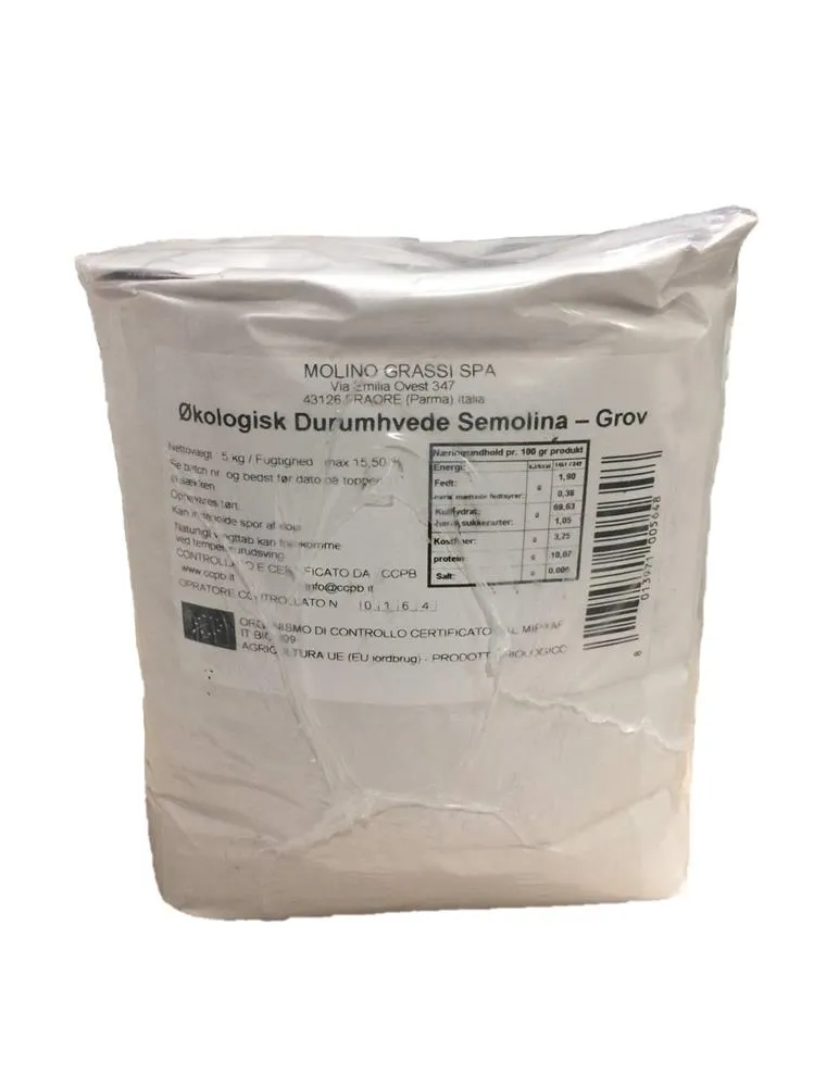 Durummel Semolina Grov Øko 5 Kg