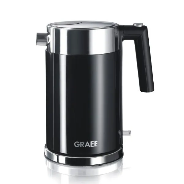 El-vattenkokare, 1,5l, På/av Svart