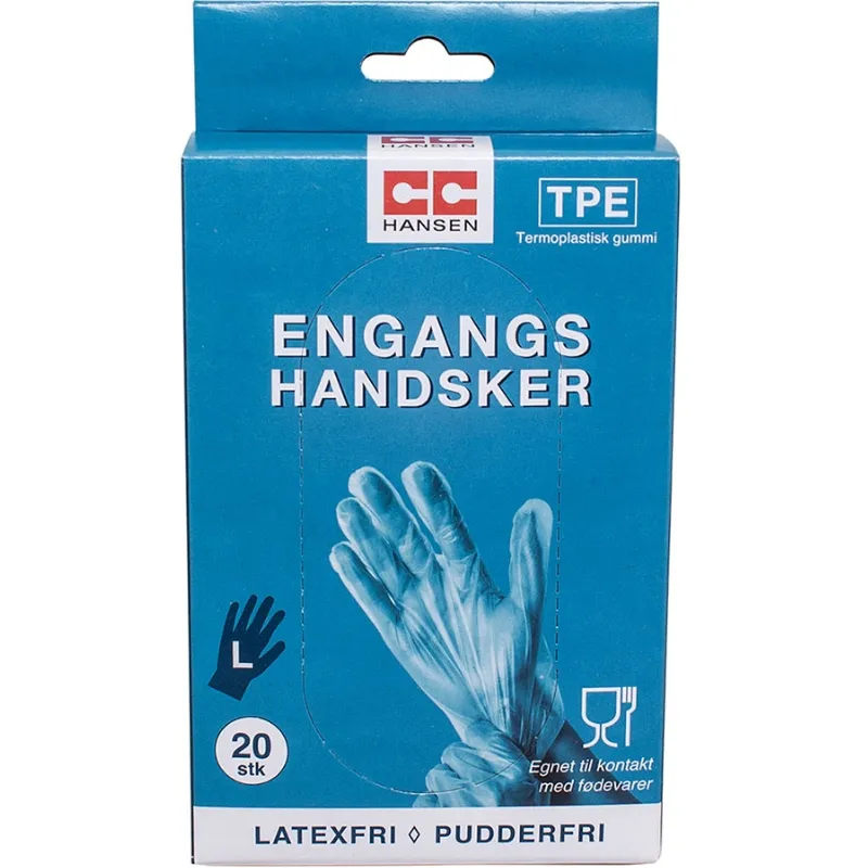 Engangshandsker | Tpe | 20 Stk. | Cc Hansen