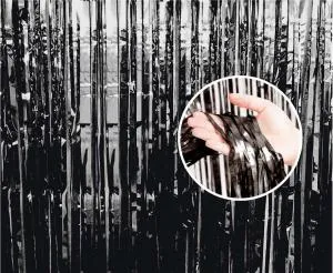 Festgardin Svart 90x240 Cm