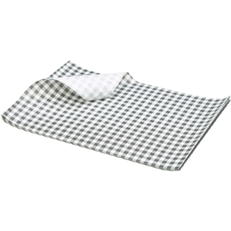 Fetttät Papper Rutigt Svart 25 x 20cm - 1000 St.