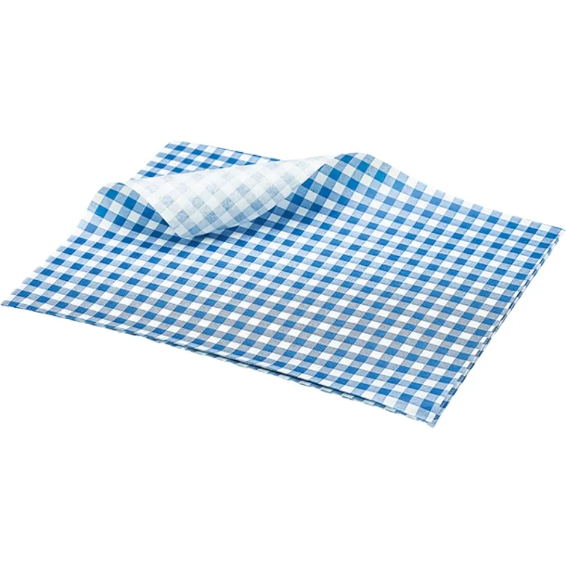 Fetttätt Papper Rutigt Blå 25 x 20cm - 1000 St.