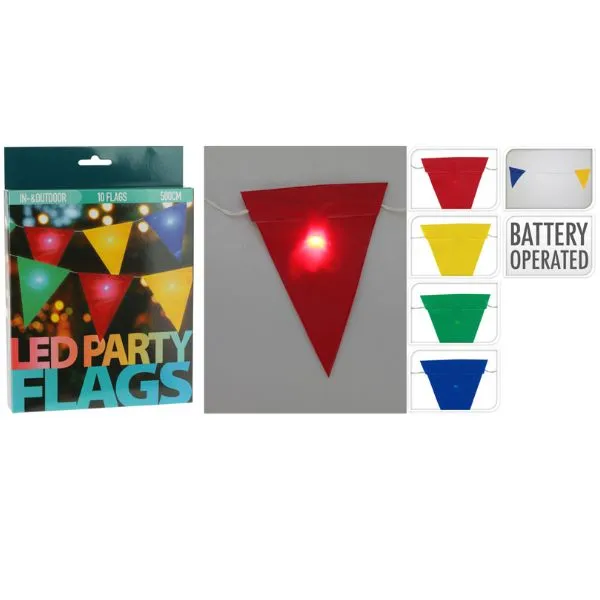 Flagg Med Lys Og 16 Kramar