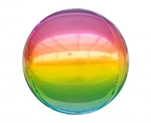 Folieballong 40cm Klotformad Regnbåge