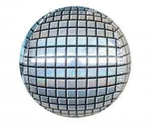 Folieballong 40cm Kugleformad Disco