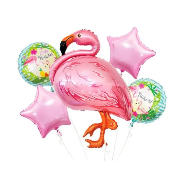 Folieballong - Flamingo Set / 5 St.