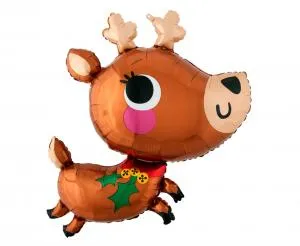 Folieballong "Söta Renar" 76x76 Cm